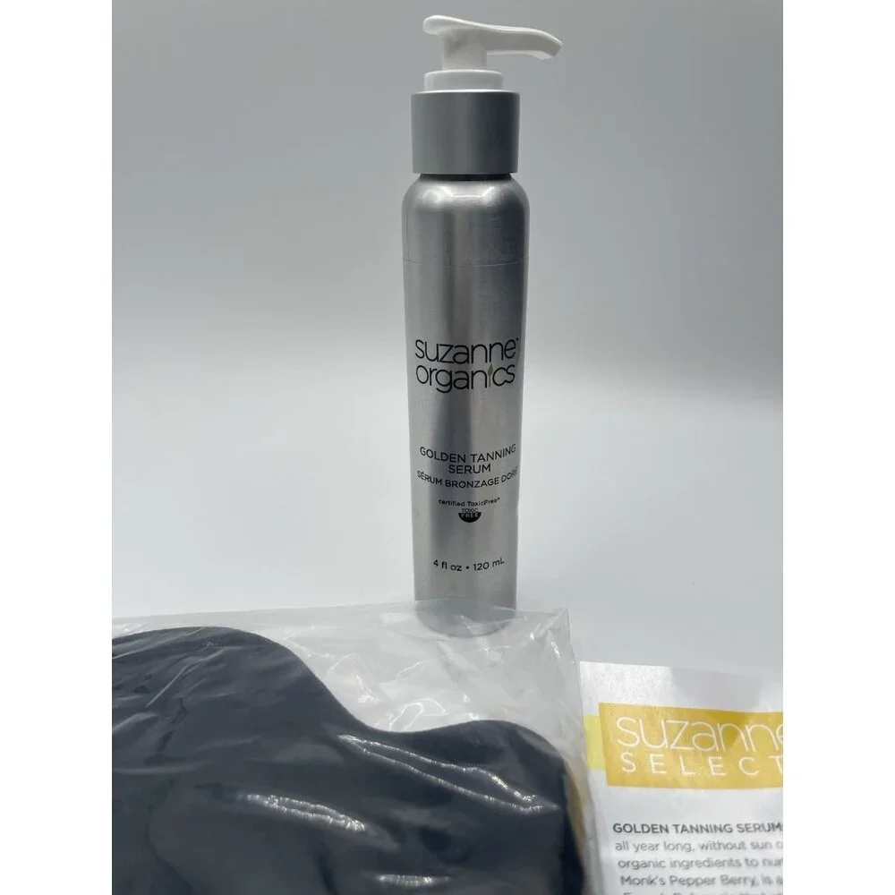 Suzanne Somers‎ Organics Golden Tanning Serum 4 oz With Mitten